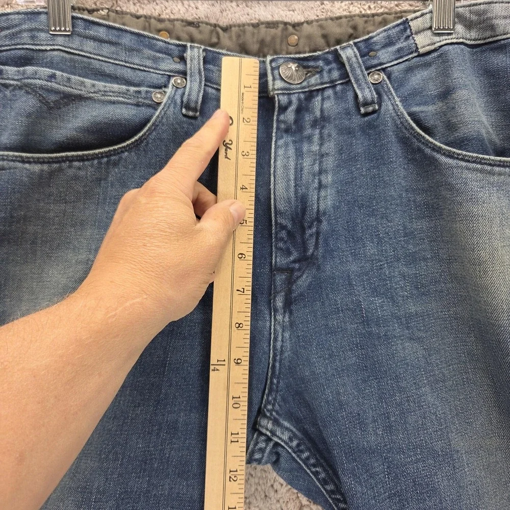 Vintage Levis Blue Star Jeans Mens Blue Buckle Back Engineered Fits 32x26